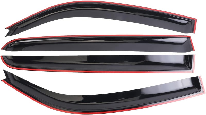 WONSABON Window Vent Visors Deflectors Rain Guards 4 Piece Set for 2007-2021 Trucks Toyota Tundra Crew Cab 94309 - Image 3